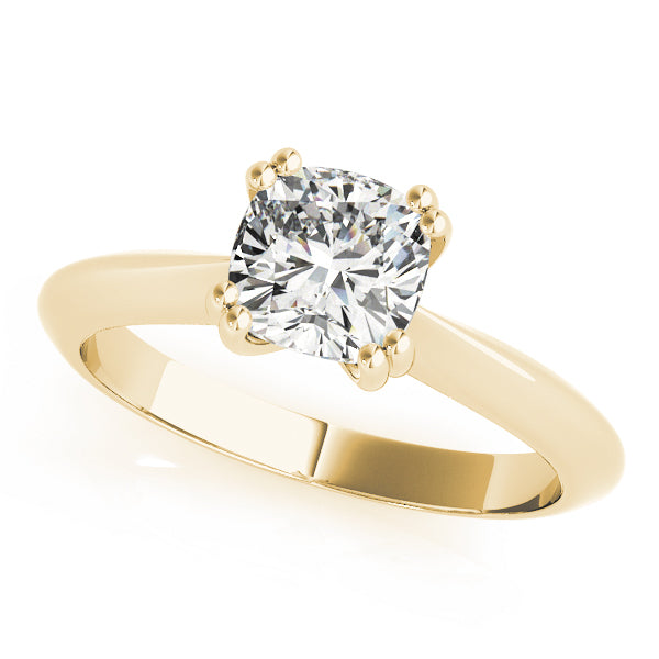 Cushion Double Prong Solitaire Engagement Ring