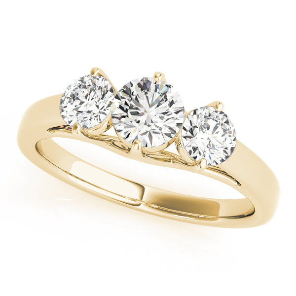 ENGAGEMENT RINGS 3 STONE ROUND