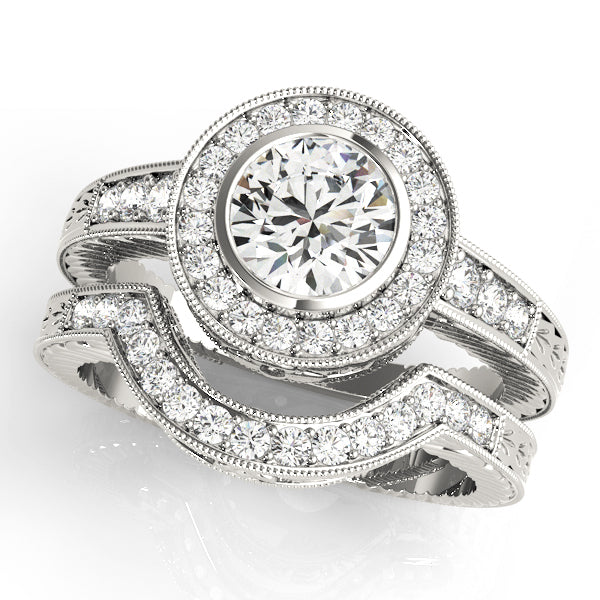 18K White Gold 1.33ctw Round Diamond Engagement Ring