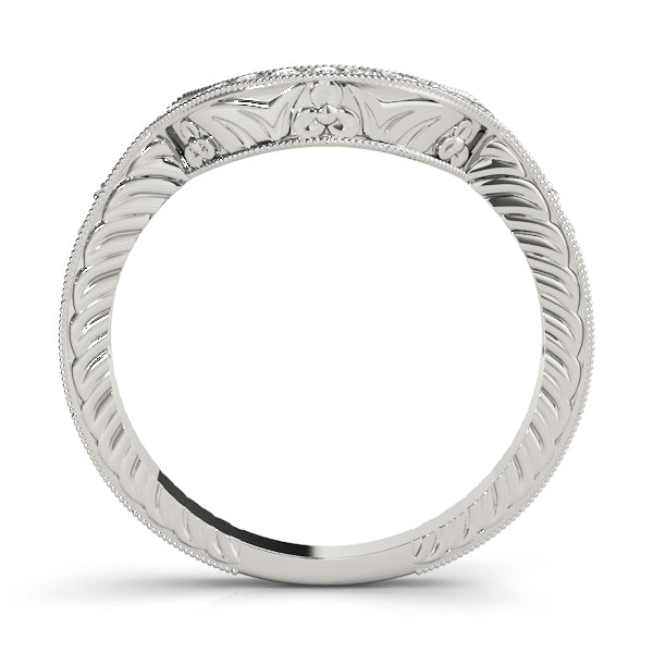 14K White Gold 0.15ctw Diamond Wedding Band