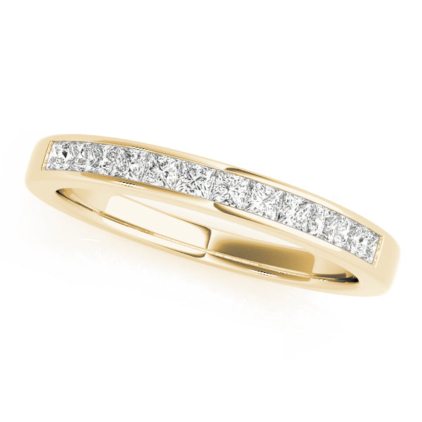 18K Yellow Gold Square Diamond Wedding Ring
