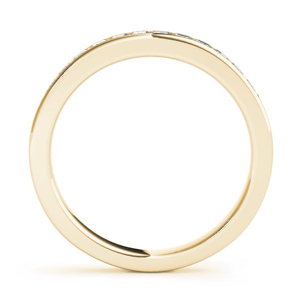 18K Yellow Gold Square Diamond Wedding Ring