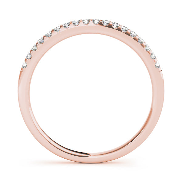 14K Rose Gold 0.18ctw Diamond Wedding Band