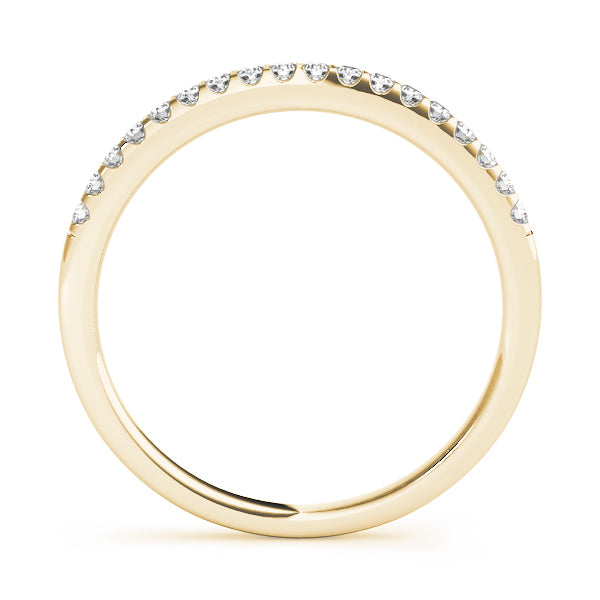 18K Yellow Gold 0.18 CT Diamond Wedding Band