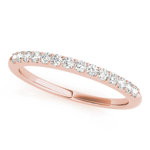 18K Rose Gold 0.175 ctw Diamond Wedding Ring