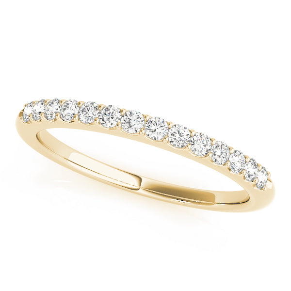 14K Yellow Gold 1/5 CT Diamond Wedding Band