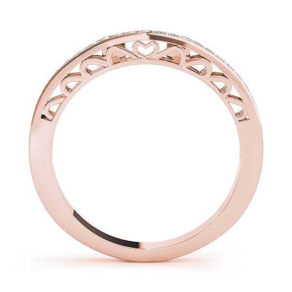 18K Rose Gold Diamond Wedding Ring