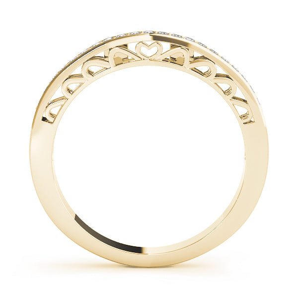 18K Yellow Gold Multi-Diamond Wedding Band