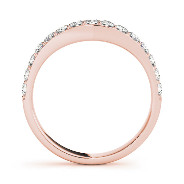 14K Rose Gold Diamond Wedding Ring