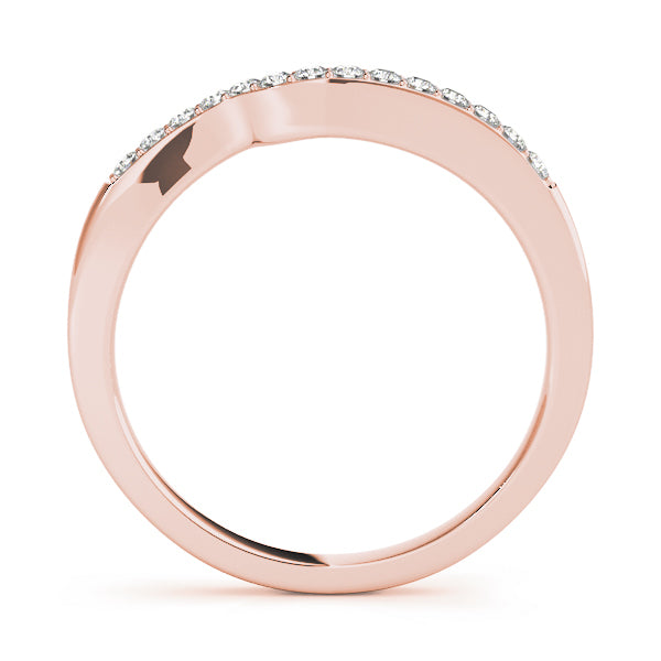 14K Rose Gold Diamond Wedding Ring