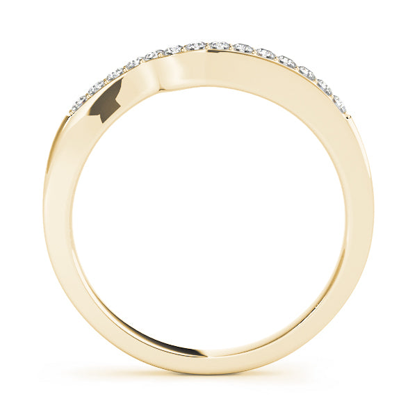 18K Yellow Gold 14-Diamond Wedding Band