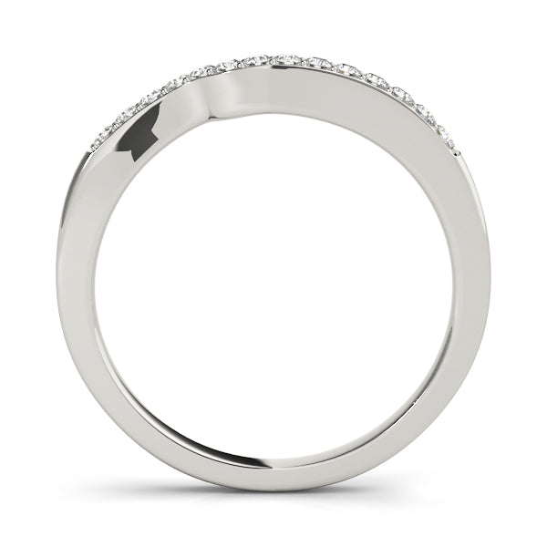 Platinum 1/8 ctw Round Diamond Wedding Band