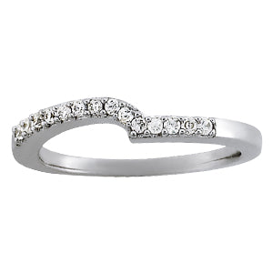 Platinum 1/8 ctw Round Diamond Wedding Band