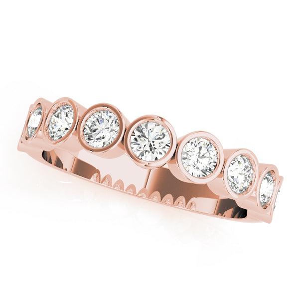 Rose Gold 1/4 CT Diamond Wedding Band