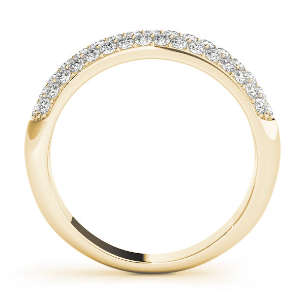 14K Yellow Gold Pave Diamond Wedding Ring