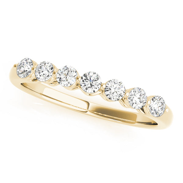 18K Yellow Gold Multi-Diamond Wedding Band