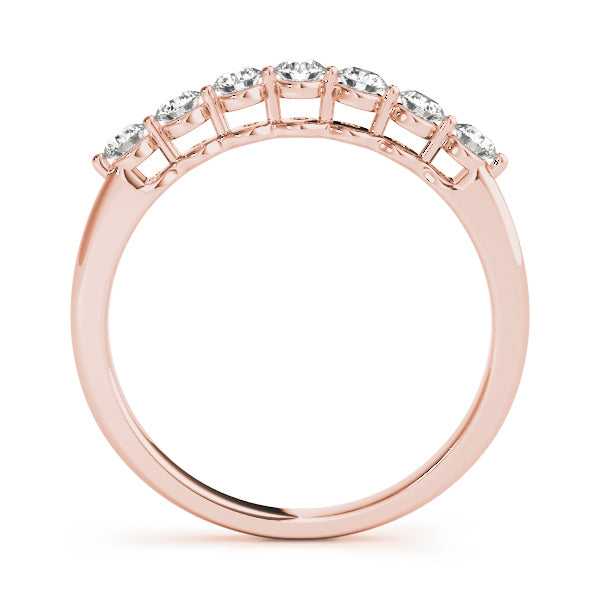 14K Rose Gold 0.7 CT Diamond Wedding Band