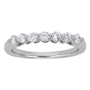 18K White Gold 0.7 CT Diamond Wedding Band