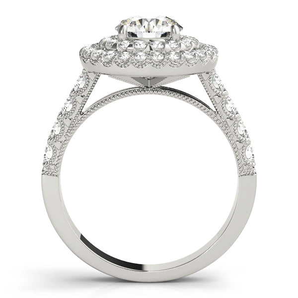 18K White Gold 2 ct Diamond Halo Engagement Ring