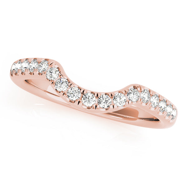18K Rose Gold Diamond Wedding Ring