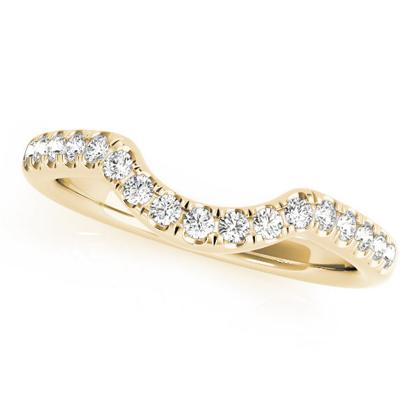 14K Yellow Gold 0.18 CT Diamond Wedding Band