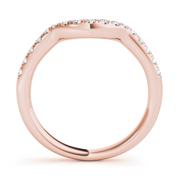 18K Rose Gold Diamond Wedding Ring