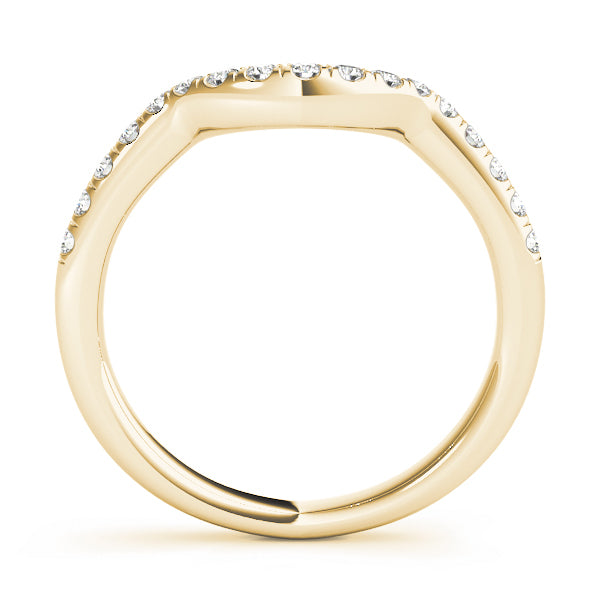 14K Yellow Gold 0.18 CT Diamond Wedding Band