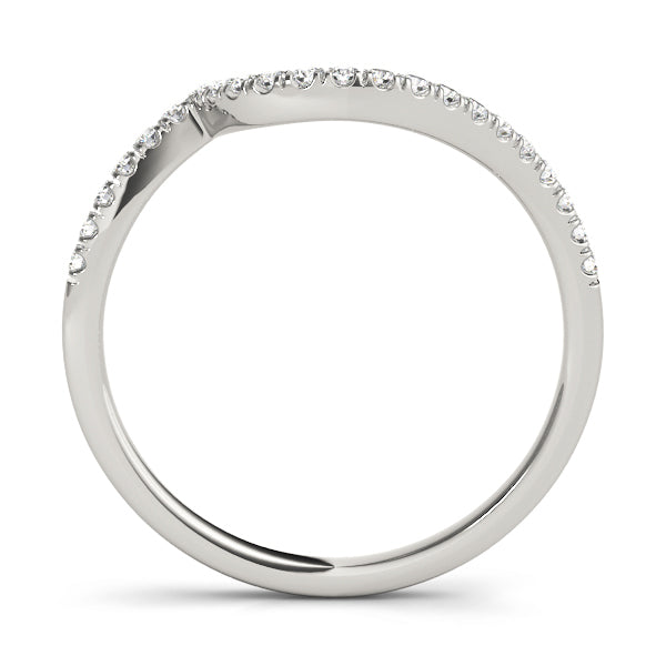 Platinum White Diamond Wedding Ring with 23 Stones
