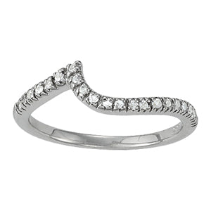 Platinum White Diamond Wedding Ring with 23 Stones