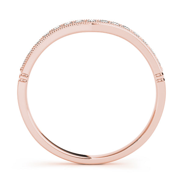14K Rose Gold Diamond Wedding Ring