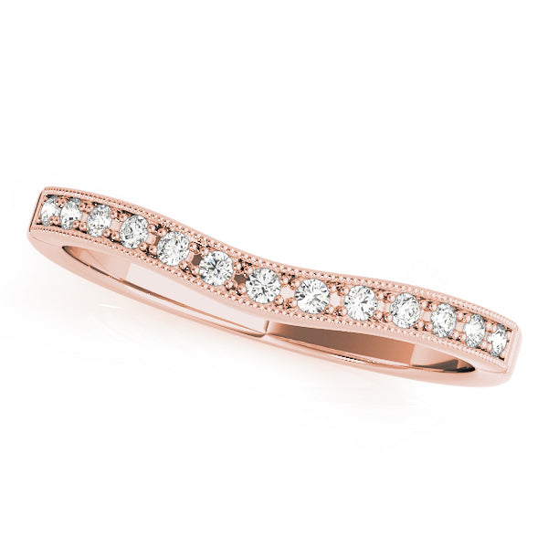 14K Rose Gold Diamond Wedding Ring
