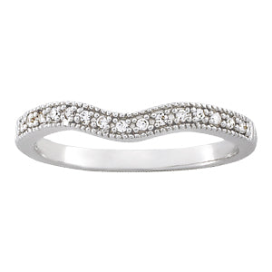 14K White Gold Diamond Wedding Ring