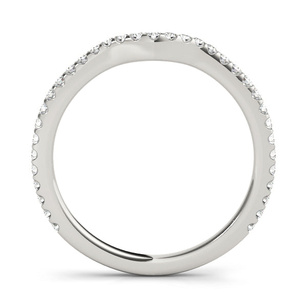 18K White Gold 1/4 ct Diamond Wedding Band