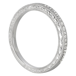 14K White Gold Round Diamond Wedding Ring