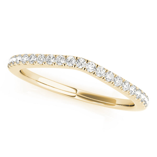 18K Yellow Gold 1/3 CT Diamond Wedding Band