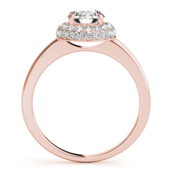 Rose Gold 1 ct Diamond Halo Engagement Ring