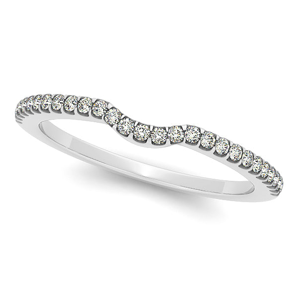 Platinum 1/8 CT Diamond Wedding Ring Band