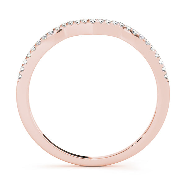 Rose Gold 1/8 CT Diamond Wedding Band