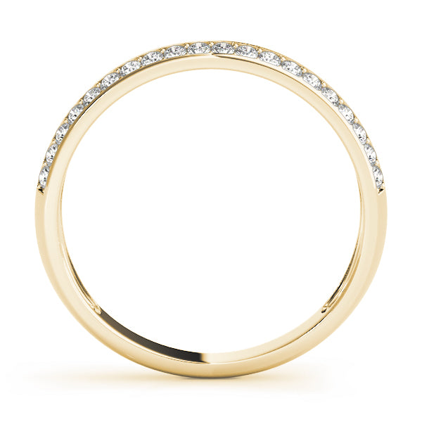 14K Yellow Gold Pave Diamond Wedding Ring