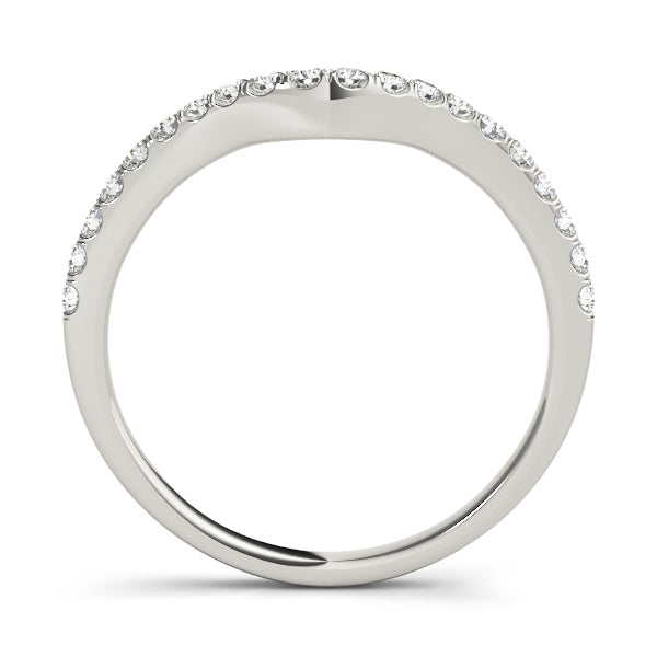 Platinum 1/4 CT Diamond Wedding Ring Band