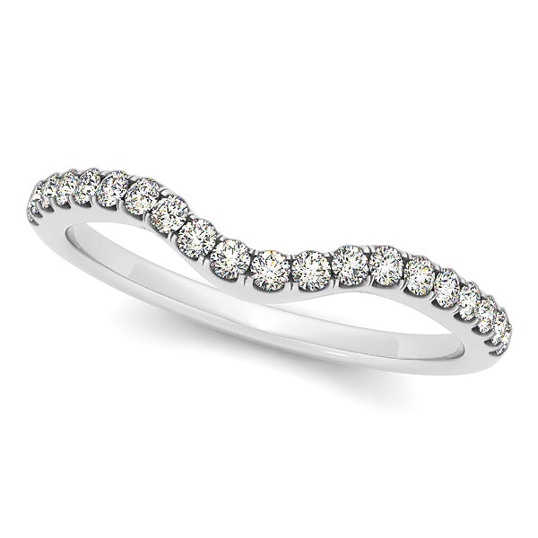 18K White Gold 1/4 ct Diamond Wedding Ring