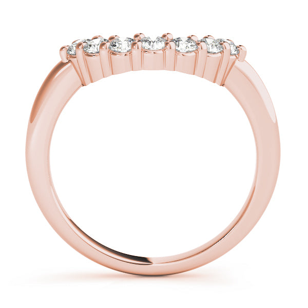 18K Rose Gold Multi-Diamond Wedding Ring