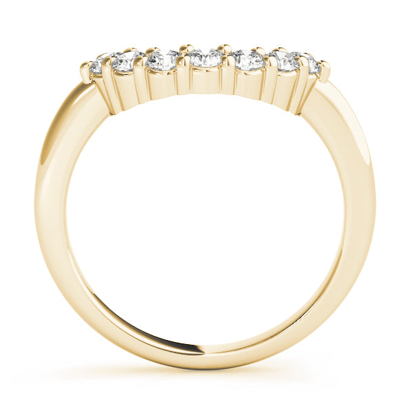 14K Yellow Gold Round Diamond Wedding Ring