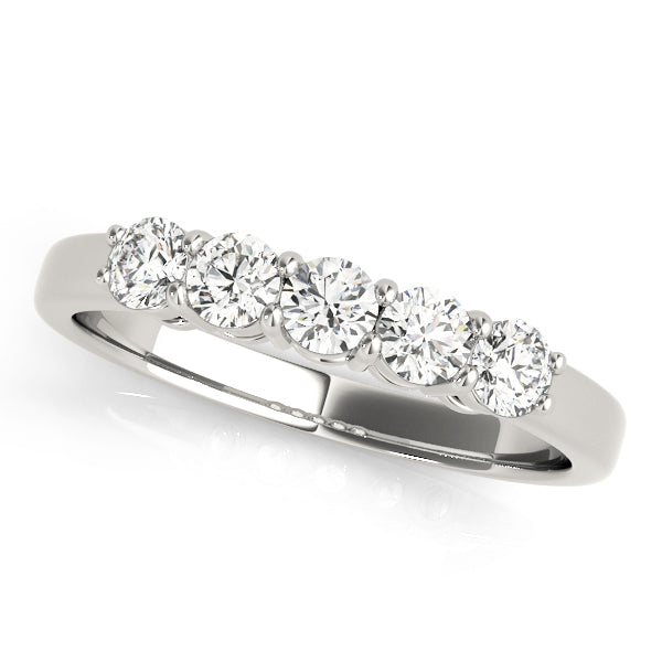 14K White Gold 1/2 ct Diamond Wedding Band