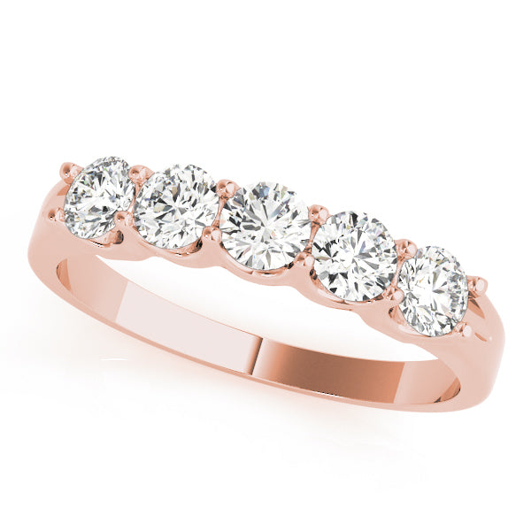 18K Rose Gold 0.5ctw Diamond Wedding Band