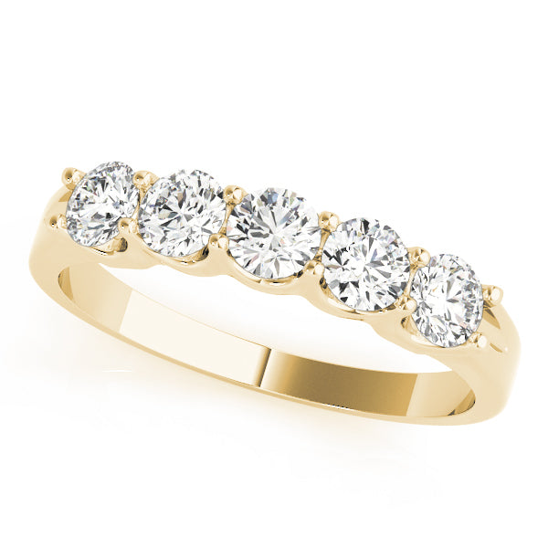 18K Yellow Gold 1/2 ct Diamond Multi-Stone Wedding Band
