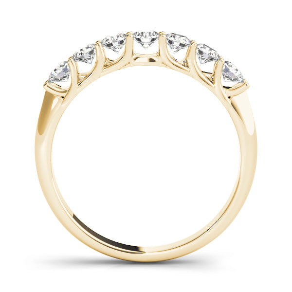 14K Yellow Gold Round Diamond Wedding Ring
