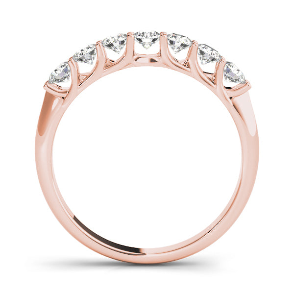 18K Rose Gold Round Diamond Wedding Ring