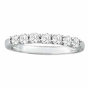 14K White Gold Round Diamond Wedding Ring