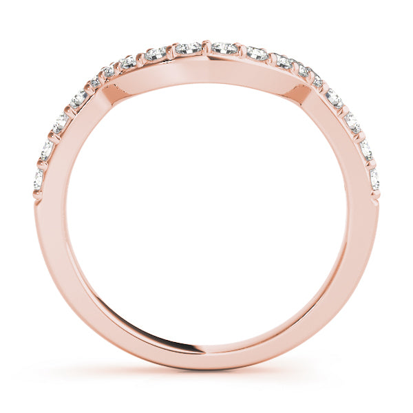 14K Rose Gold Diamond Wedding Ring